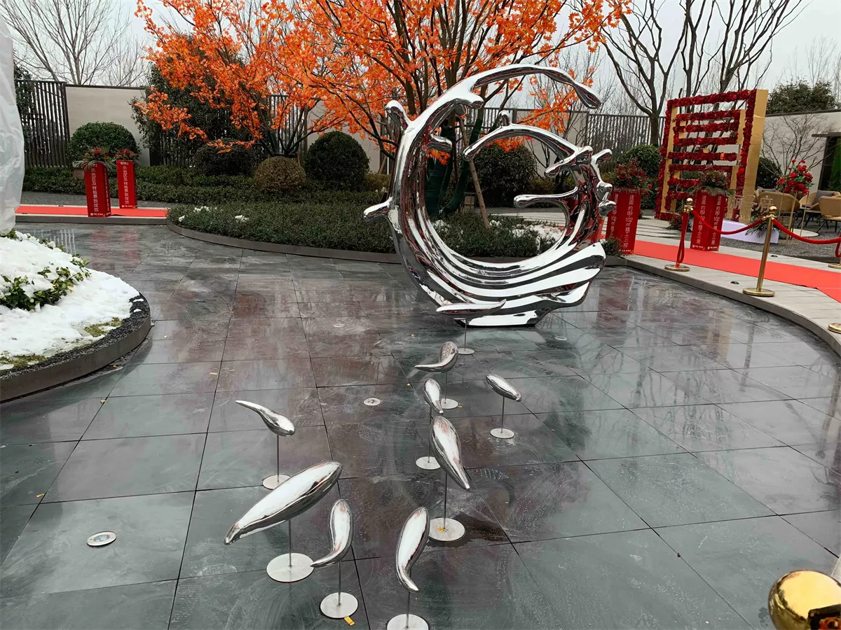 不锈钢水花雕塑